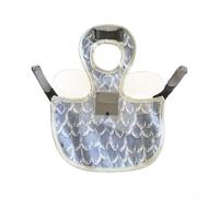 Trayneel Tablier de selle de poulet avec protection des ailes en polyester respirant pour protection des plumes, guérison et repousse Veste de volaille réglable pour poules (gris)