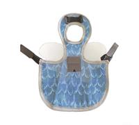 Trayneel Tablier de selle de poulet avec protection des ailes en polyester respirant pour protection des plumes, guérison et repousse Veste de volaille réglable pour poules (bleu)