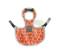Trayneel Tablier de selle de poulet avec protection des ailes en polyester respirant pour protection des plumes, guérison et repousse - Veste de volaille réglable pour poule (orange)