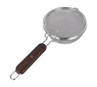 Trayneel Torréfacteur à grains de café en fil d'acier inoxydable avec long manche en bois - Torréfacteur manuel pour la maison, la cuisine, la cuisinière à gaz pour rôtir quotidien, camping, randonnée