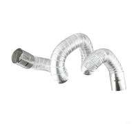 Trayneel Tuyau coudé flexible en acier inoxydable pour poêle à bois résistant aux hautes températures 065 à 15 mètres Conduit flexible pour chauffe-eau intérieur isolé Tente poêle Jack o