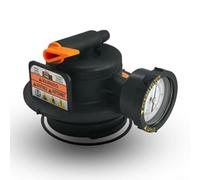 Trayneel Vanne de décharge d'air manuelle pour grille Pro et filtre de piscine DEX2420MAR2 Manomètre Pièce de rechange pour systèmes de piscine Spa Kit en plastique noir