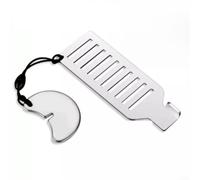 Trayneel Verrou de porte portable pour maison, hôtel, voyage, sécurité en acier inoxydable, argenté, 8 cm, pour portes à ouverture vers l'intérieur, avec côté plat et couture large