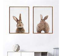 Trayosin Lot de 2 posters muraux pour chambre d'enfant - Motif lapin - 30 x 40 cm