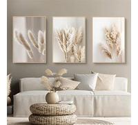 Trayosin Lot de 3 posters de qualité supérieure - Roseaux naturels - Tableaux muraux modernes - Décoration pour salon, chambre à coucher - Style bohème - Sans cadre - B, 40 x 50 cm