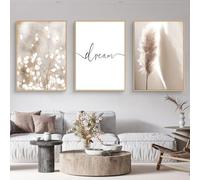 Trayosin Lot de 3 posters - Impression d'art moderne - Style bohème - Herbe de la pampa - Décoration murale - Pour salon et chambre à coucher - Sans cadre - C, 40 x 50 cm