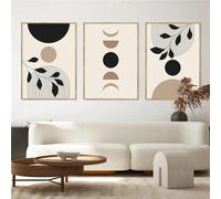 Trayosin Lot de 3 posters modernes - Impression d'art abstraite - Décoration murale pour salon et chambre à coucher - Style bohème - Sans cadre photo - 30 x 40 cm - Noir