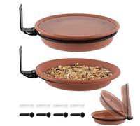 Trays d'oiseaux Arborescences - 2pcs Moup De Temps Résistant Aux Intempéries Mounteed Feeder | Rendage De Birrd Mousted Birrd avec Une Installation Facile | Plateau De Bain d'oiseaux Décoratif P