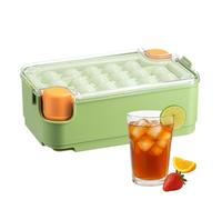 Trays With Lid - Flexible Large Easy Release Ice Mold With Storage Box, Square Maker Tray For Cocktails Whiskey Coffee Kitchen Parties Camping Drinks