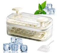 Trays With Lid - PP Silicone PET, Food-Grade Press-to-Press Ice Container | Large Capacity Portable Non-Slip Ices Maker With Scraper For Freezing Coffee Juice Wine And Beverages