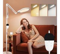 Trayvespace Coquille Lampe Lumière du Jour, Lampe 10000 Lux avec 3 Minuteries, 5 Niveaux de Luminosité et 5 Températures de Couleur Sad Lamp (Blanc)