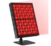 Trayvespace Lampe à lumière rouge 80 LED 62 W, 660 nm et 850 nm avec minuterie, réglage de la luminosité, lumière rouge infrarouge pour la maison, le bureau