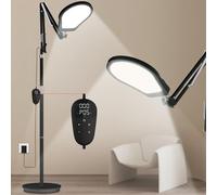 Trayvespace Lampe Lumière du Jour sur Pied 10000 Lux, 3 Couleurs, Blanc, Noir