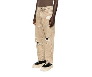TRC - Jeans Délavés et Effet Usé - Homme - Jeans - Beige - Taille: W32
