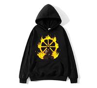 Trconk Anime Sweat À Capuche Fire Force Sweat À Capuche Sweatshirts Décontractés Hommes Femmes Confortable Polyvalent Pullovers À Manches Longues Lâches Minimaliste SweatshirtsXXS~3XL-Black||XXS