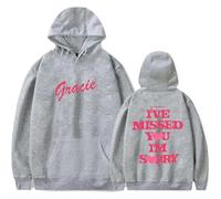 Trconk Gracie Abrams I've Missed You Im Sorry Tour Merch Sweat À Capuche Unisexe Pocket Drawstring À Manches Longues Sweatshirt Fashion Imprimé Pullover Hoodies pour Hommes Femmes XS~4XL-Black||XS