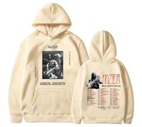 Trconk Hozier Sweat À Capuche Mode Décontracté Manches Longues Pullover Top Oversize Imprimé Sweatshirt Unisexe Streetwear Hoodie pour Hommes Femmes XS~4XL-Khaki||x_s