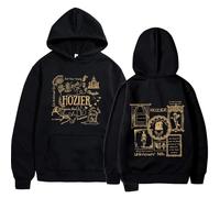 Trconk Hozier Unreal Unearth Tour Sweats À Capuche Hommes Femmes Mode Hip Hop Pullover Sweat-Shirt Oversize Imprimé Manches Longues Hoodie Unisexe Top XS~4XL-Black||4X_l