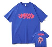 Trconk Rapper MF Doom Double Face Graphique T-Shirts en Vrac Hip Hop Hauts Hommes Femmes Coton Neutre Manches Courtes XXS~4XL-Black||XXS