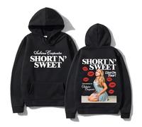 Trconk Sabrina Carpenter Merch Sweat À Capuche Hommes Femmes Mode Unisexe Manches Longues Pullover Haut Décontracté Sweatshirt Imprimé Oversize Hoodie XS~4XL-Black||x_s