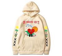 Trconk Sweat À Capuche Bad Bunny 3D Imprimé Mode Sweat À Capuche Manches Longues Hommes Femmes Hip Hop Streetwear Sweatshirt Adolescents Garçons Filles Pullover Sweatshirts-Black||XXS