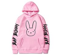 Trconk Sweat À Capuche Bad Bunny Sweat À Capuche Mode Tops Hip Hop Streetwear Hommes Femmes Hoodies Oversized Manches Longues Sweatshirts Harajuku Survêtements Neutre Pullover-Black||XXS