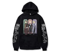 Trconk Sweats À Capuche Anime Moriarty The Patriot Imprimé Graphiques Manches Longues Sweatshirts Hommes Femmes Automne Hiver Décontracté Détachés Pullover Tops-Black||XXS