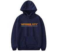 Trconk Sweats À Capuche Asteroid City Mode Confortable Sweats À Capuche Hommes Femmes Neutre Couple Hauts Décontractés Cordon De Serrage Manches Longues Pullover-Black||XXS