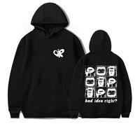 Trconk Sweats À Capuche Olivia Rodrigo Unisexe Papillon Imprimé Sweat À Capuche Décontracté Hip Hop Streetwear Harajuku Sweater Beau Gosse Manches Longues Pullover Automne Hiver-Black||XS