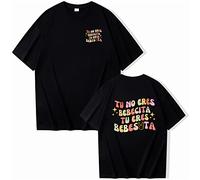 Trconk T-Shirts Bad Bunny Décontracté Détachés T-Shirts Manches Courtes Hauts Hommes Femmes Hip Hop Mode Confortable Polyvalent Manches Courtes T-Shirts Garçons Filles-Black||XXS