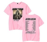 Trconk T-Shirts Jason Aldean Mode Col Ras du Cou Neutre Manches Courtes Streetwear Hommes Femmes Hip Hop Confortable Coton T-Shirts Tops-Black||XXS