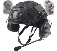 TRCTIC Ensemble de Casque Tactique Multicam avec Casque Militaire et Couvre Casque Airsoft Fast Équipement de Protection Chasse pour Jeu CS CQB en Plein Air