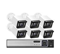 TRDEWR 8CH 5MP 8MP POE Système De Caméra Sécurité Audio Bidirectionnel NVR Kit CCTV IP Extérieure H.265 P2P Ensemble Surveillance Vidéo Bonne Qualité d'image(1T,8CH NVR 6pcs 8MP Cam)