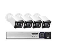 TRDEWR 8CH 5MP 8MP POE Système De Caméra Sécurité Audio Bidirectionnel NVR Kit CCTV IP Extérieure H.265 P2P Ensemble Surveillance Vidéo Bonne Qualité d'image(1T,8CH NVR 4pcs 8MP Cam)