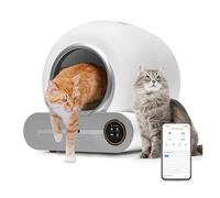 TRDEWR Bac À Litière Automatique for Chat De Grande Capacité, Intelligent Autonettoyant Et avec 65 L Contrôle par Application SéCurité De SéChage Maximale