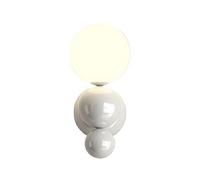 TRDEWR Belle Applique Murale LED Rouge Vert Blanc Métal Chambre D'enfants Lampes Murales Salon Bureau Allée Escaliers Boule Acrylique Blanche Protection des yeux et économies d'énergie(Style 6)