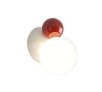 TRDEWR Belle Applique Murale LED Rouge Vert Blanc Métal Chambre D'enfants Lampes Murales Salon Bureau Allée Escaliers Boule Acrylique Blanche Protection des yeux et économies d'énergie(Style 1)