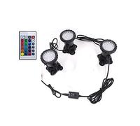 TRDEWR Étanche LED sous-Marine lumière Lampe RGB sous-Marin projecteur Piscine Fontaine étang Eau Jardin Aquarium CréEr Une Ambiance(3 Bulbs Set)