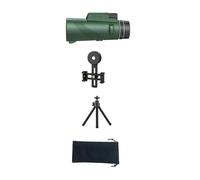TRDEWR Longue Vue Télescope Monoculaire Puissant 80x100 HD Zoom Jumelles Portables Télescope Longue Portée Chasse Camping Trépied Clip De Téléphone Oculaire Puissant Et Grossissement(Green Set)