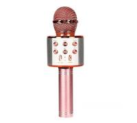 TRDEWR Microphone Karaoké Bluetooth sans Fil, Haut-Parleur Micro avec Radio FM Remix Réglable for Enfants Filles Garçons Adolescents Anniversaire Compatibilité Universelle(Rose Gold)