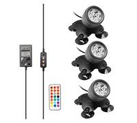 TRDEWR RGB Piscine lumières étang de plongée IP68 étanche sous-Marin Aquarium projecteur 36 LED Jardin Paysage pelouse lumière CréEr Une Ambiance(3pcs)