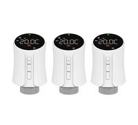 TRDEWR Robinet Thermostatique De Radiateur Tuya Smart WiFi/ZigBee TRV avec Télécommande Programmable Et Contrôleur Température Chauffage Chauffage Et Eau Chaude(3pcs-zigbee)