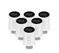 TRDEWR Robinet Thermostatique Intelligent Tuya for Radiateur, Programmable Via Application Mobile Et Télécommande De Température Chauffage Et Eau Chaude(TRV706Z 6PCS)