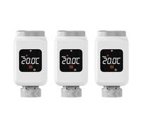 TRDEWR Robinet Thermostatique Intelligent Tuya Smart WiFi for Radiateur, Programmable Via Application Mobile, avec Télécommande Et Commande De Température Chauffage Et Eau Chaude(3PCS-WiFi)