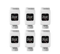 TRDEWR Robinet Thermostatique Intelligent Tuya TRV Programmable avec Application Mobile Et Télécommande for Chauffage Chauffage Et Eau Chaude(6PCS-WiFi)