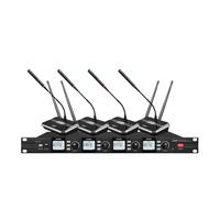TRDEWR Système De Microphone sans Fil UFH Professionnel for Conférence, Grande Et Petite Salle, École, Église Compatibilité Universelle(Gooseneck Microphone)
