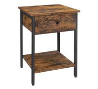 TRDEWR Table De Chevet D'appoint avec Tiroir Et Étagère Structure Simple Une ExéCution SoignéE