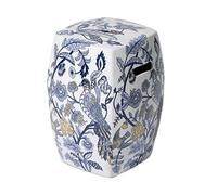 TRDEWR Tabouret Cool Peint À La Main en Deux Couleurs sous Glaçure avec Broderie Pier Oriental Paris Décoration exquise