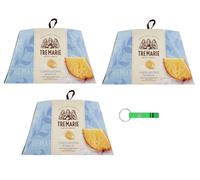 Tre Marie Il Capolavoro Bianco Lot de 3 - Magie de la rencontre entre Panettone et Pandora - Dessert de Noël traditionnel - Gâteau de Noël - 800 g + porte-clés Beni Culinari