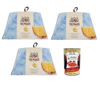 Tre Marie Il Capolavoro Bianco - Magie der Begegnung zwischen Panettone und Pandoro - Traditionelles Weihnachtsdessert - Weihnachts Kuchen -3x 800g + Italian Gourmet polpa 400g